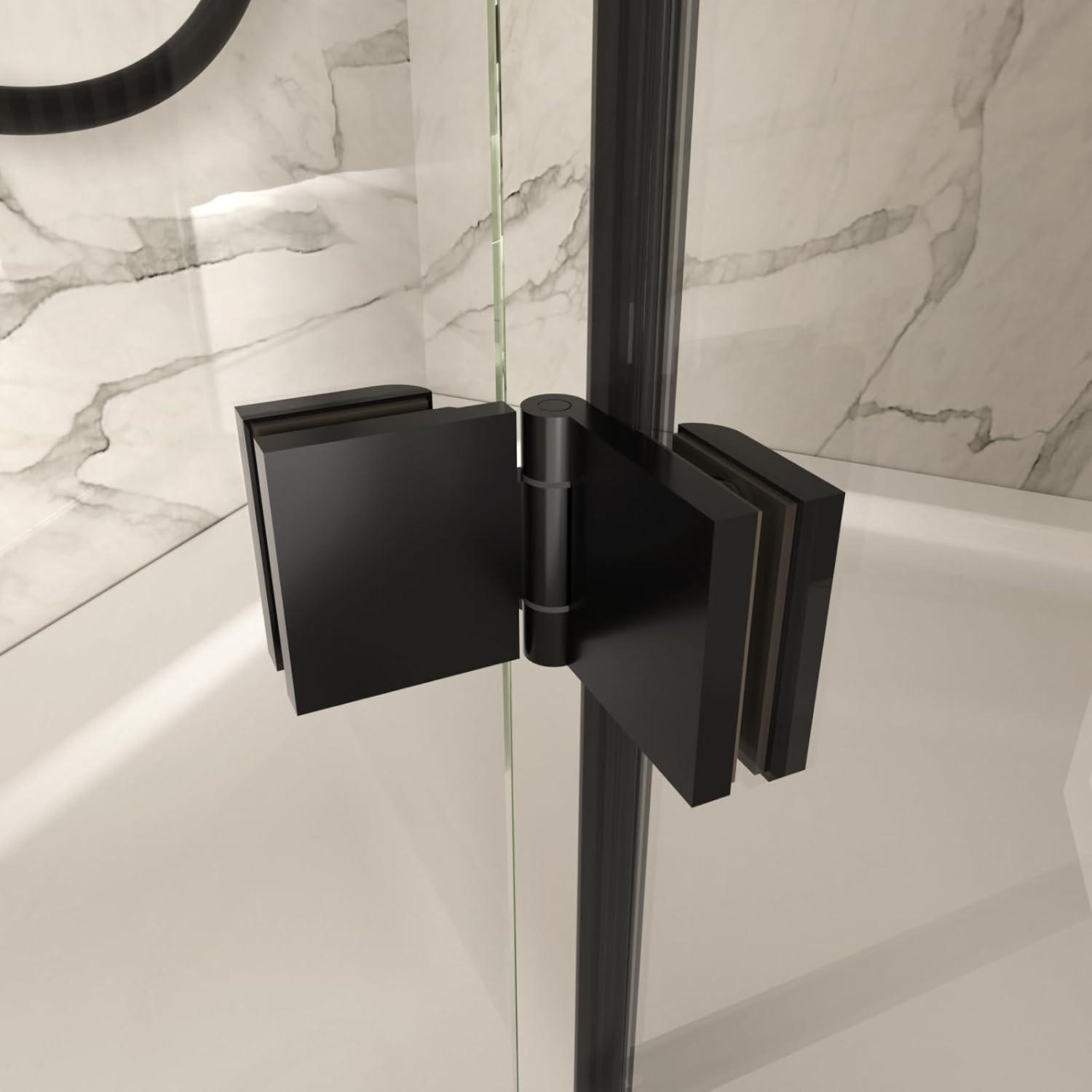 34'' W x 72'' HFolding Frameless Shower Door with Tempered Glass