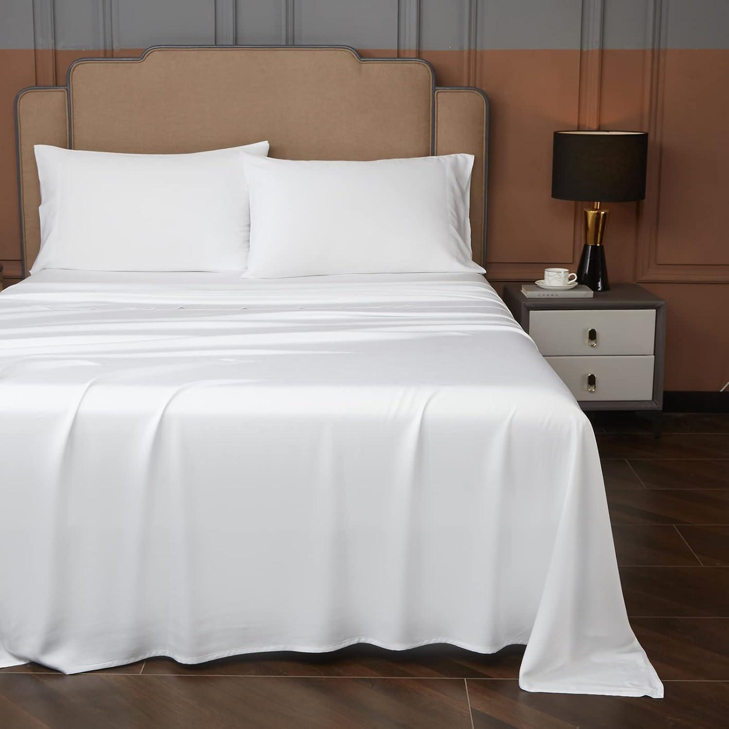 Superior Superior 300 Thread Count Rayon From Bamboo Solid Deep Pocket Bed Sheet Set