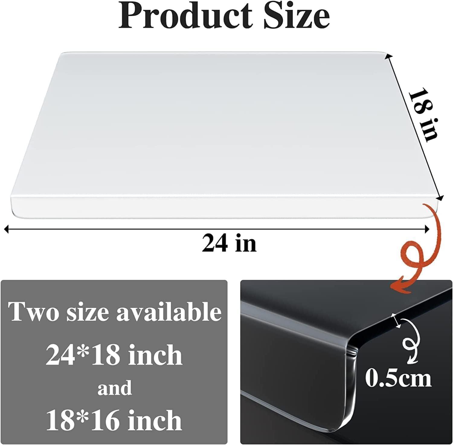 Clear Acrylic Rectangular Cutting Board with Lip