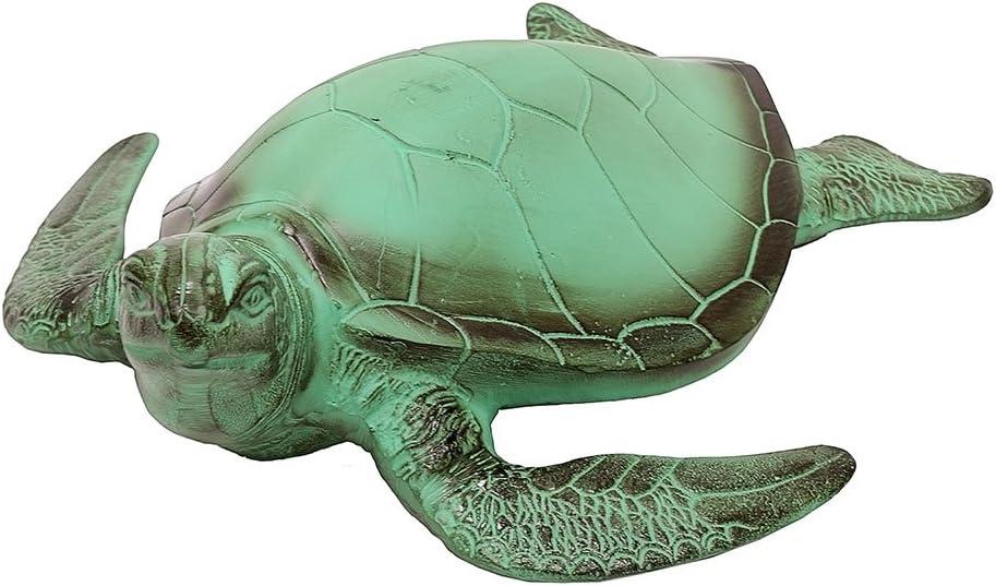 Green Patina Aluminum Sea Turtle Garden Statue