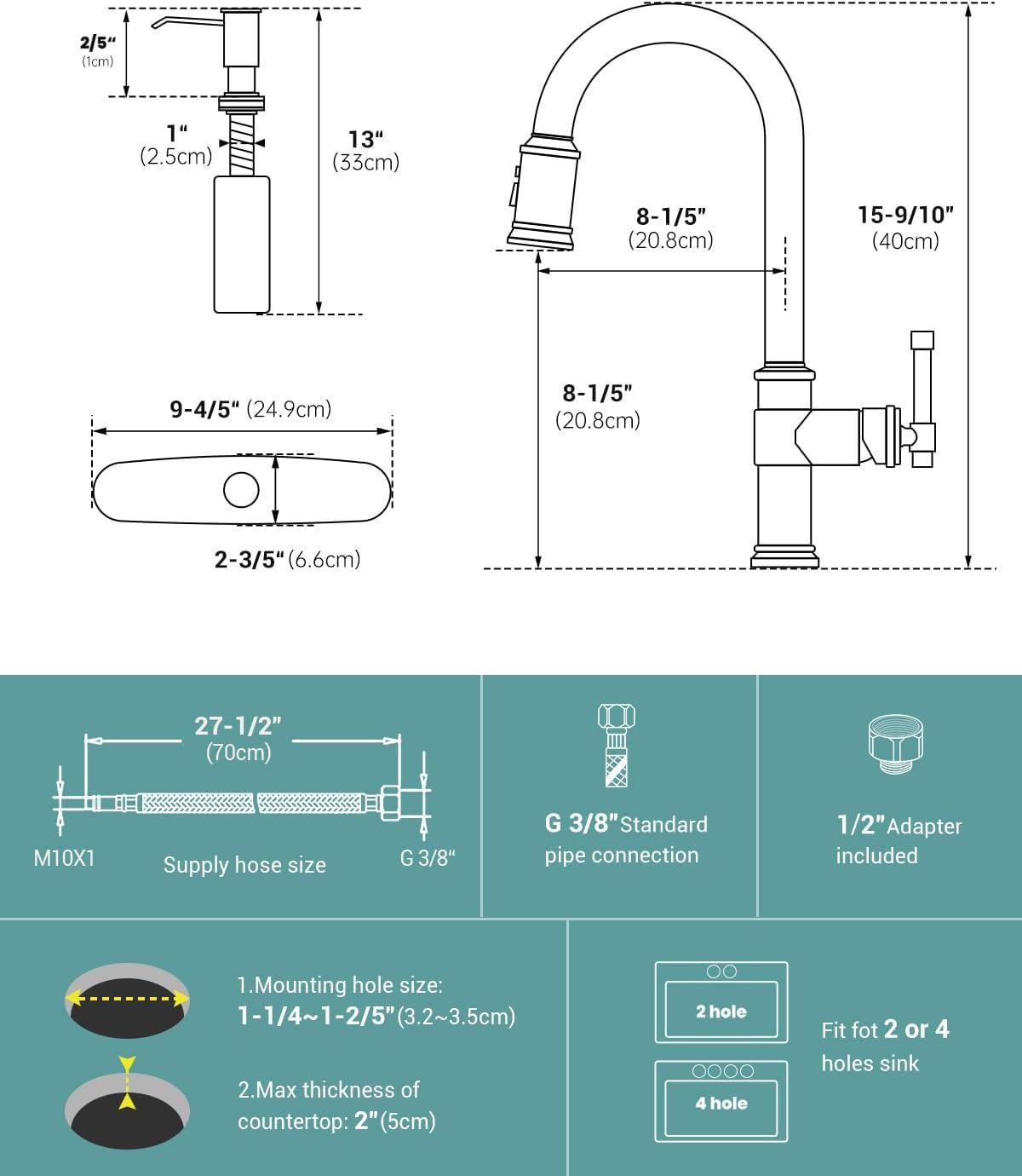 Matte Black Stainless Steel High Arc Kitchen Faucet with Pull Down Sprayer