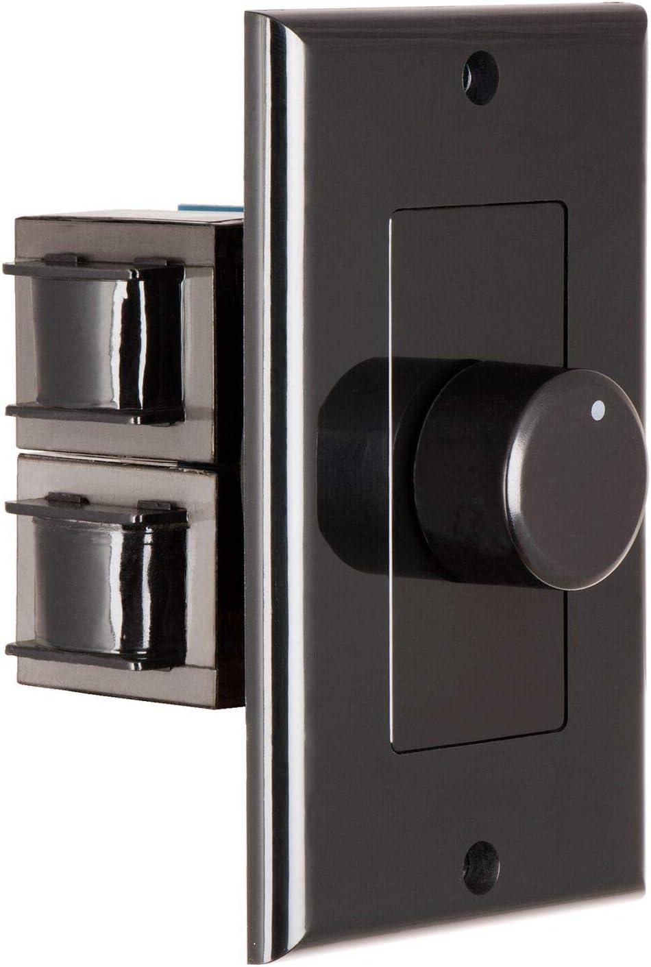 Black and Brown Built-in Rotary Knob Volume Control