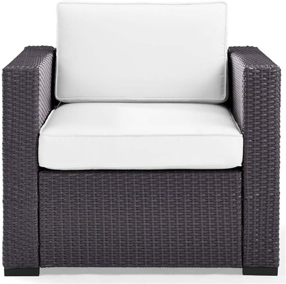 Biscayne Armchair With White Cushions