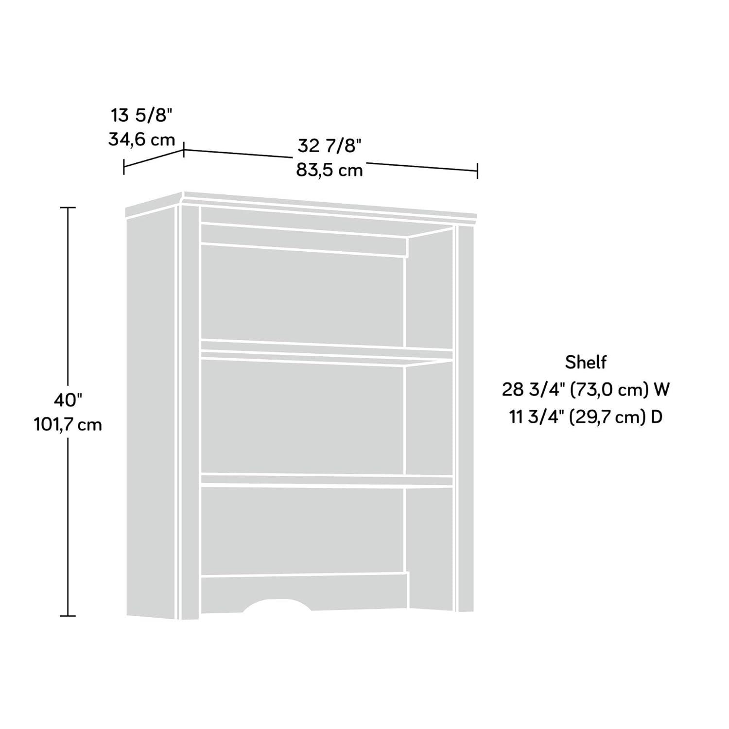 Sauder Hammond Library Bookcase Hutch, Emery Oak Finish