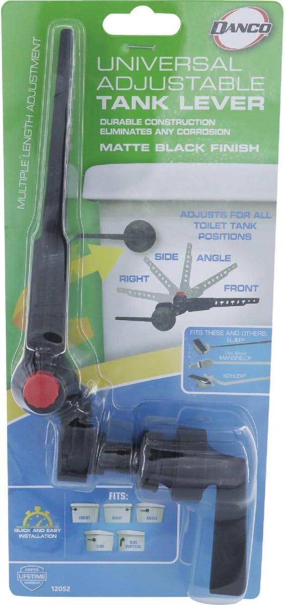 Danco Universal Blade Tank Lever Replacement Handle with Front/Side/Angle/Side/Vertical Mount in Matte Black (12052)