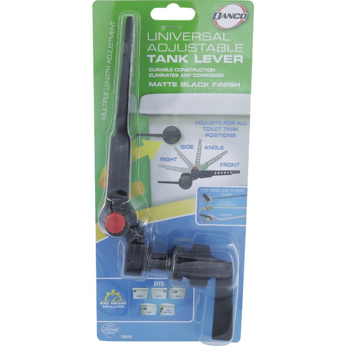 Danco Universal Blade Tank Lever Replacement Handle with Front/Side/Angle/Side/Vertical Mount in Matte Black (12052)