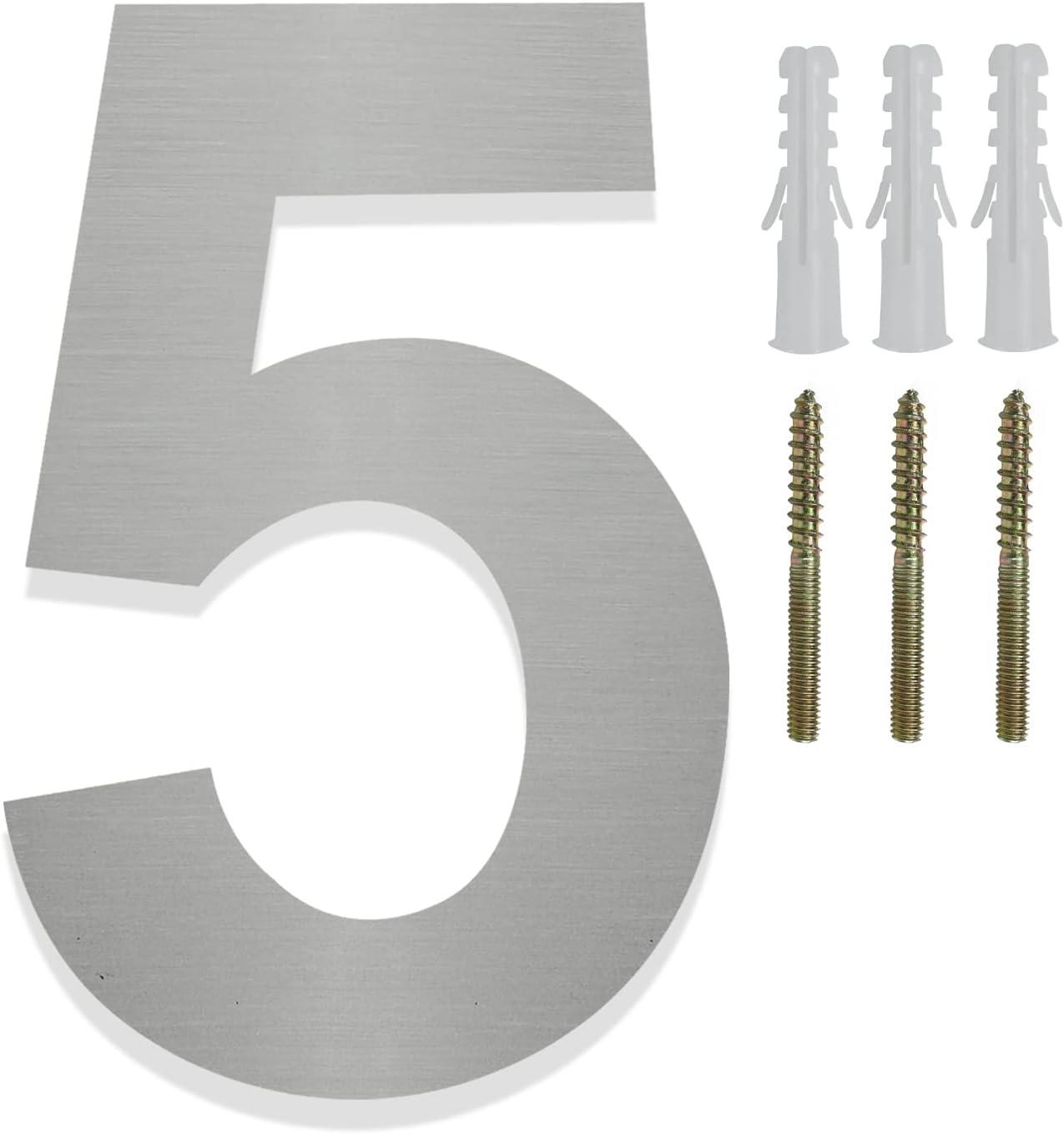 Barton Barton 6-Inch Floating Mount Steel House Number for Address Sign (Black)