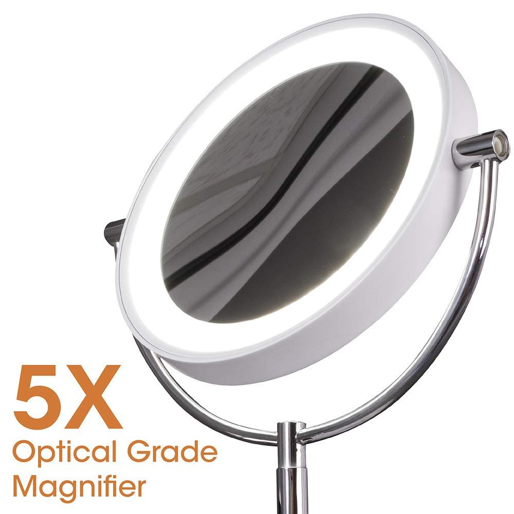 ClearSun LED Countertop Makeup Mirror with Wireless Charging