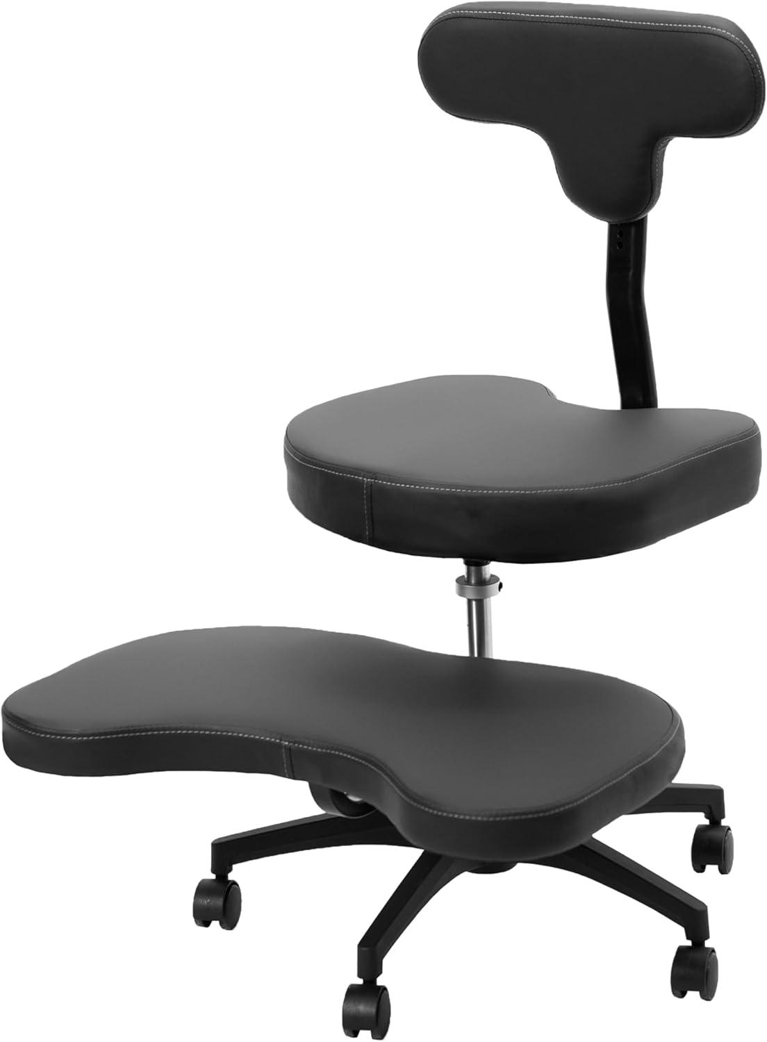 VIVO Ergonomic Cross Legged Swivel Chair, Adjustable Stool for Home and Office