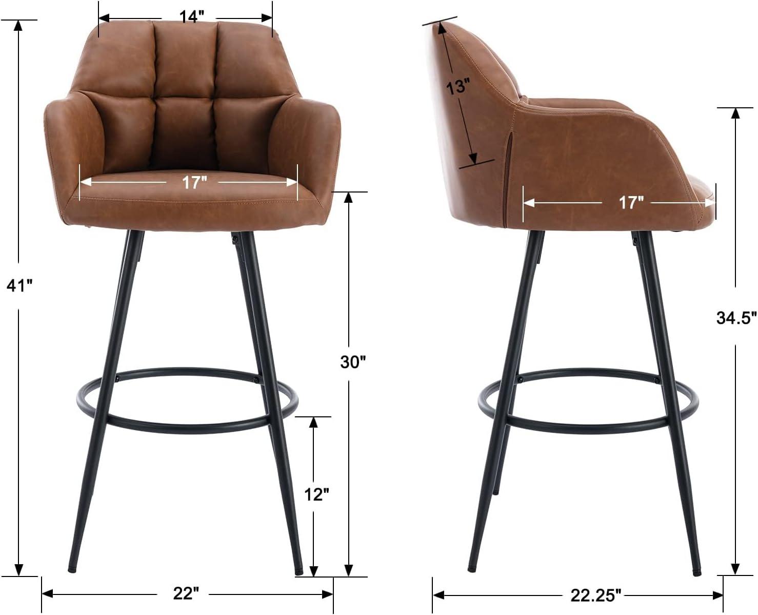 Irelyn PU Upholstered 30'' Bar Stool