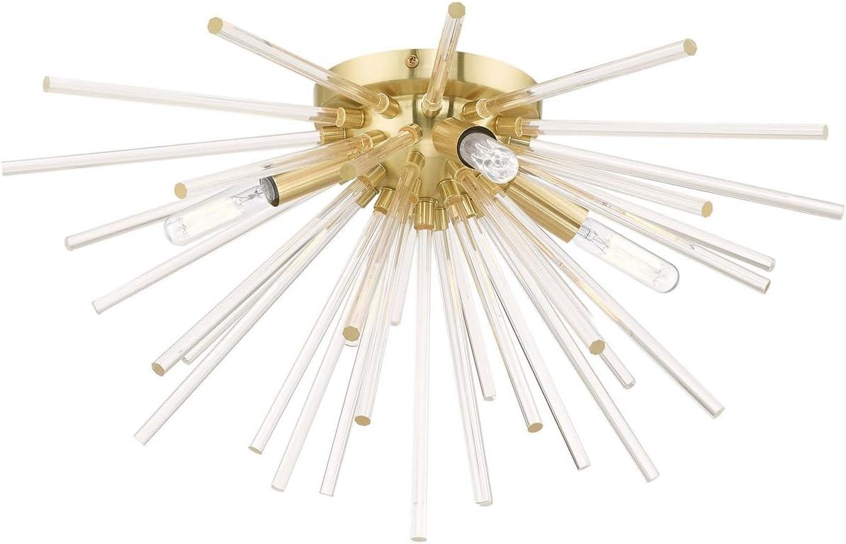 Livex Lighting Utopia 4 - Light Flush Mount in  Satin Brass