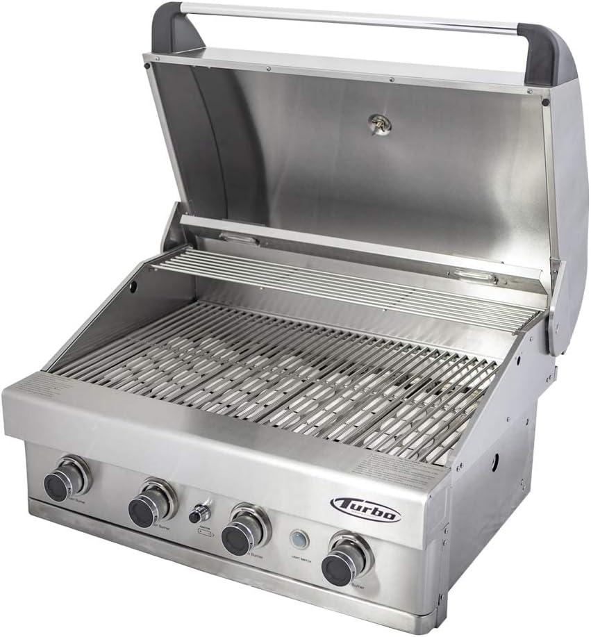 Barbeques Galore Turbo 32-inch 4-Burner Built-in BBQ Gas Grill - Natural Gas - BTH3221NG