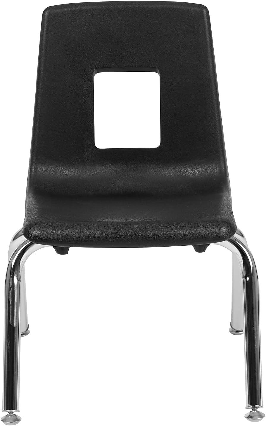 BizChair Black Student Stack School Chair - 12-inch