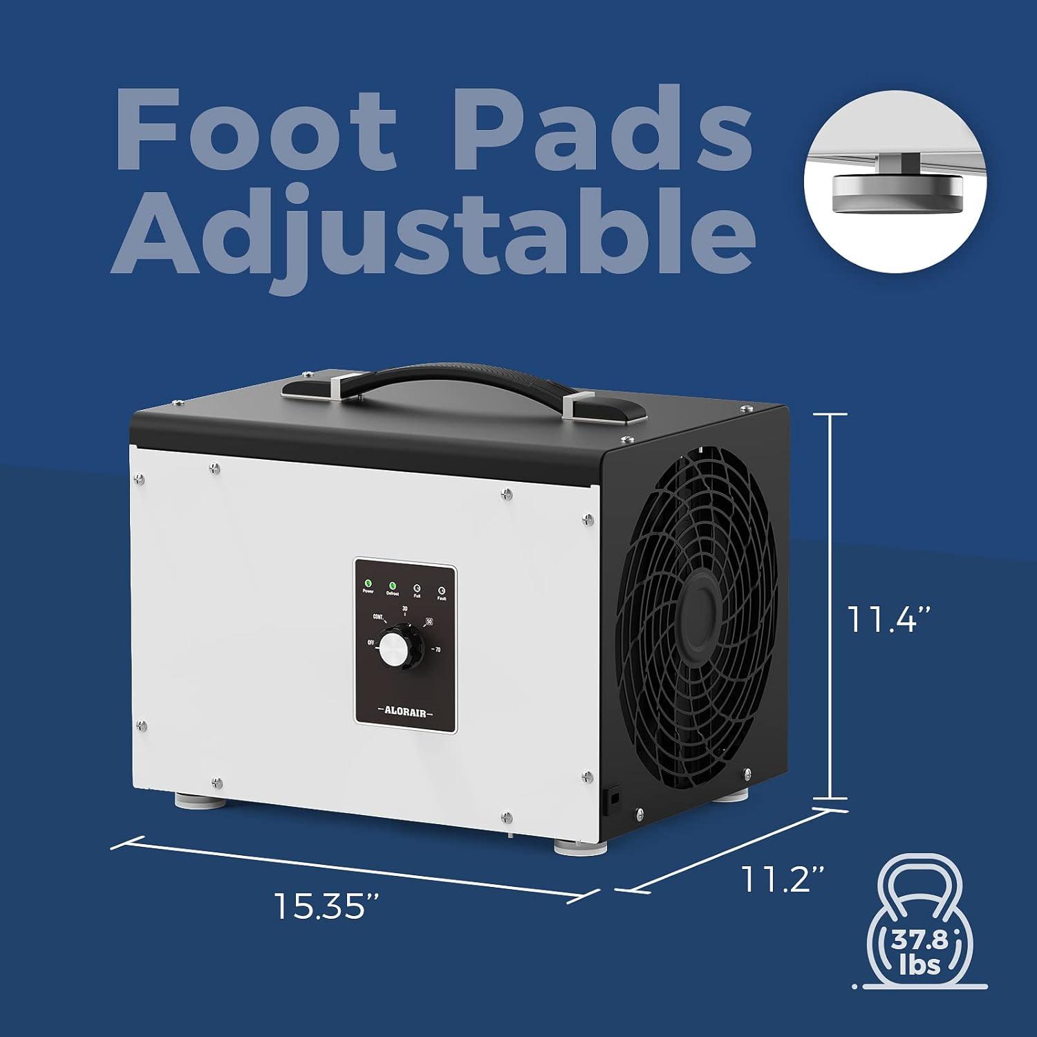 Compact Black and White Portable Commercial Dehumidifier with Hose