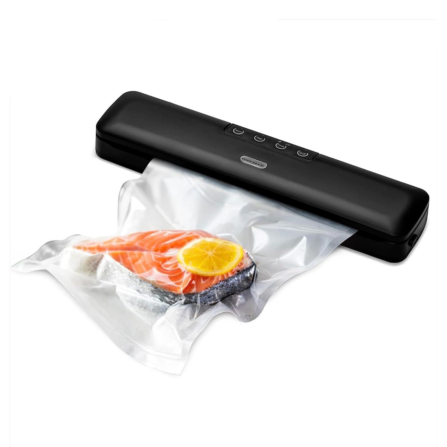 Ovente Ovente Automatic Vacuum Sealer Machine With Sealing Bags And Tube, Black Sv2906B