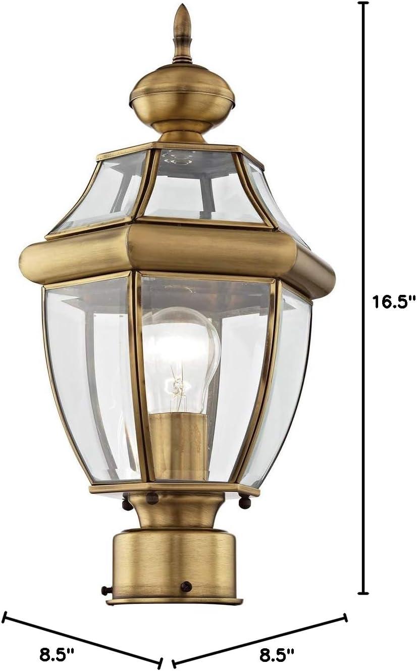 Livex Lighting Monterey 1 - Light Post Light in  Antique Brass