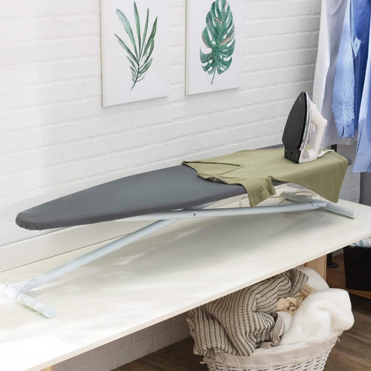 Full Size Grey Ironing Board with Steel T-Legs and Cover