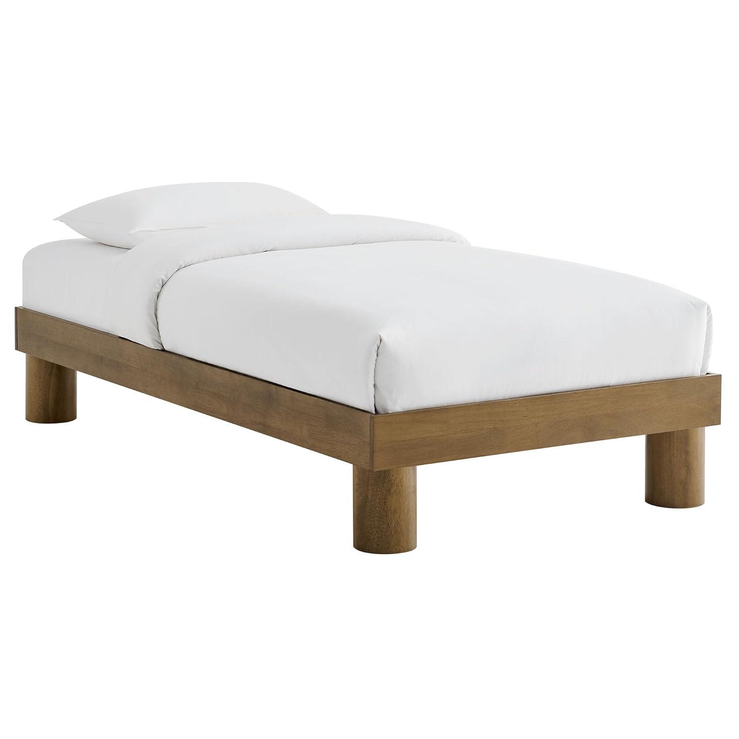 Modway Runa Wood Platform Bed In French Oak
