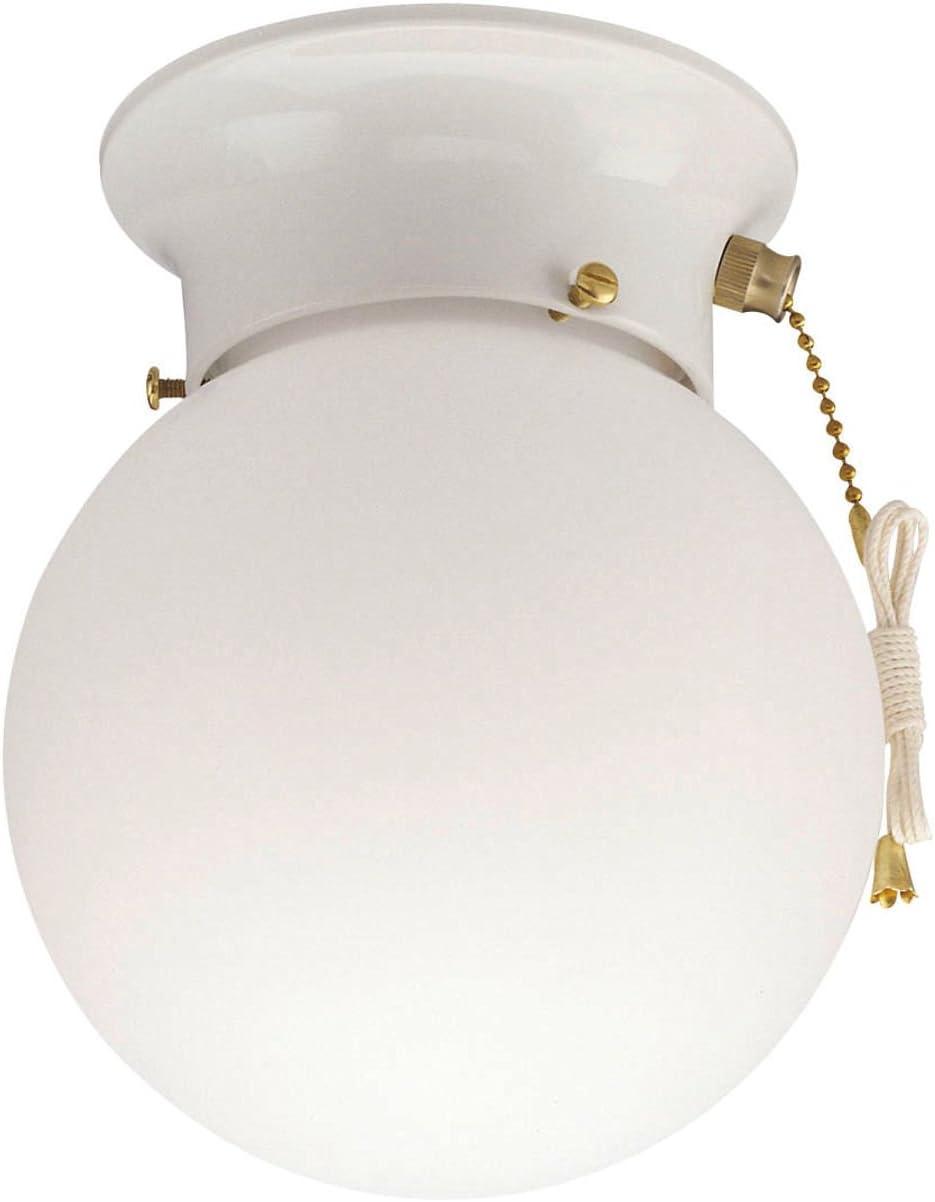 Westinghouse 7.25 in. H X 6 in. W X 6 in. L White Ceiling Fixture Model# 66680