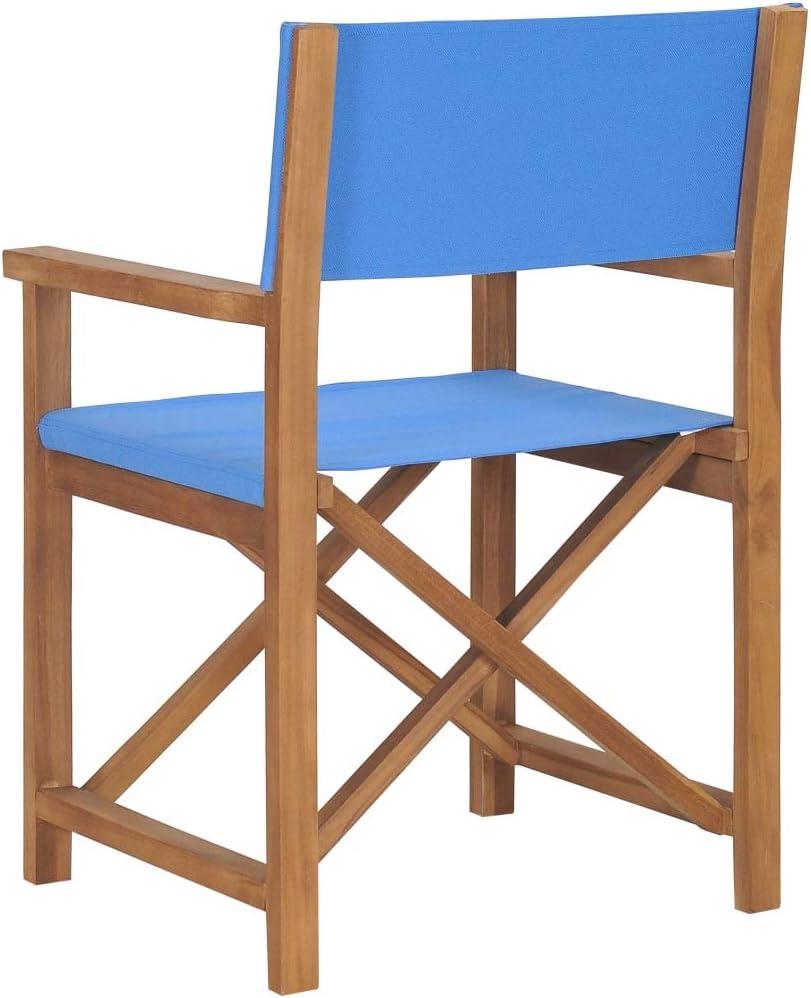 vidaXL Folding Director's Chair Solid Teak Wood