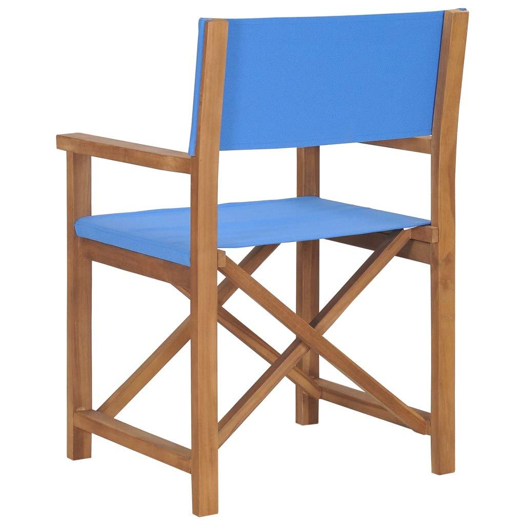 vidaXL Folding Director's Chair Solid Teak Wood