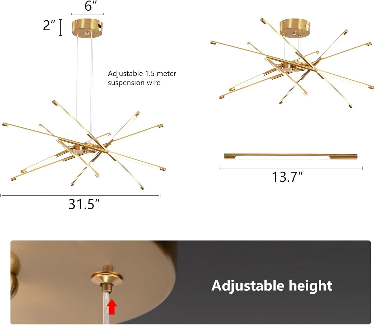 Mahonia 12 - Light Linear Chandelier