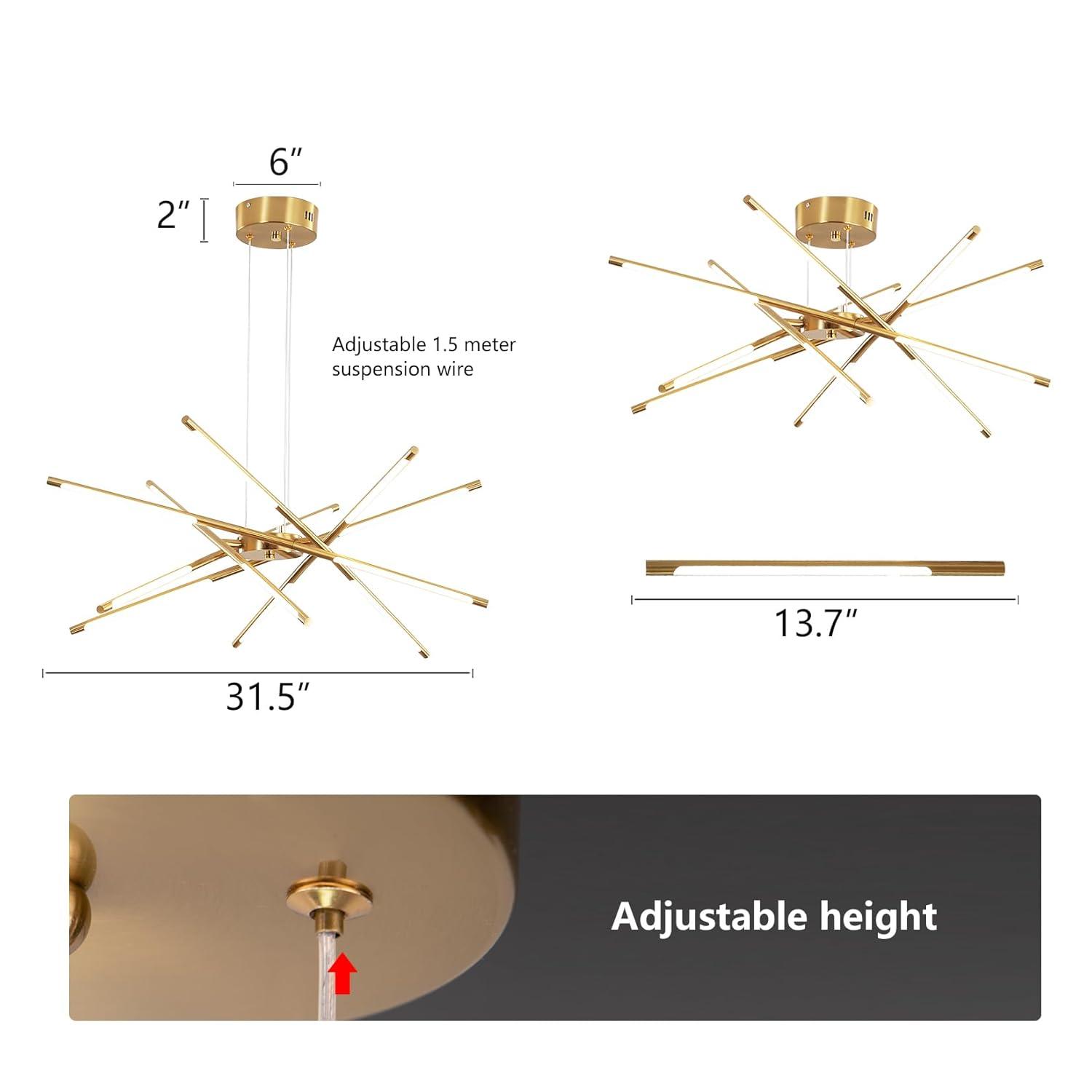 Mahonia 12 - Light Linear Chandelier