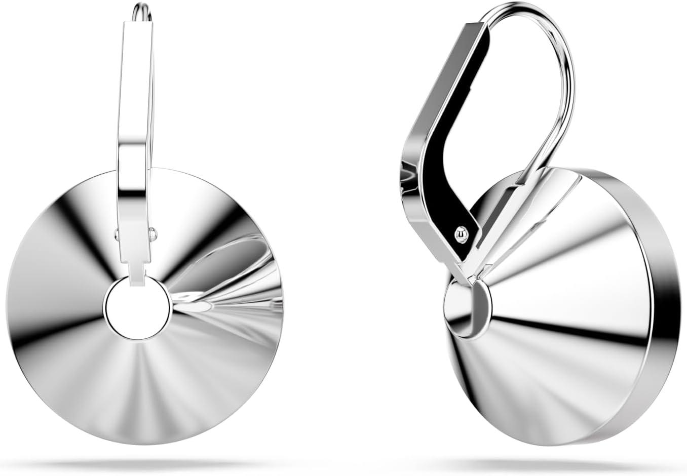 Swarovski Bella Drop Earrings, Round Cut Crystal, Lever Back Closure