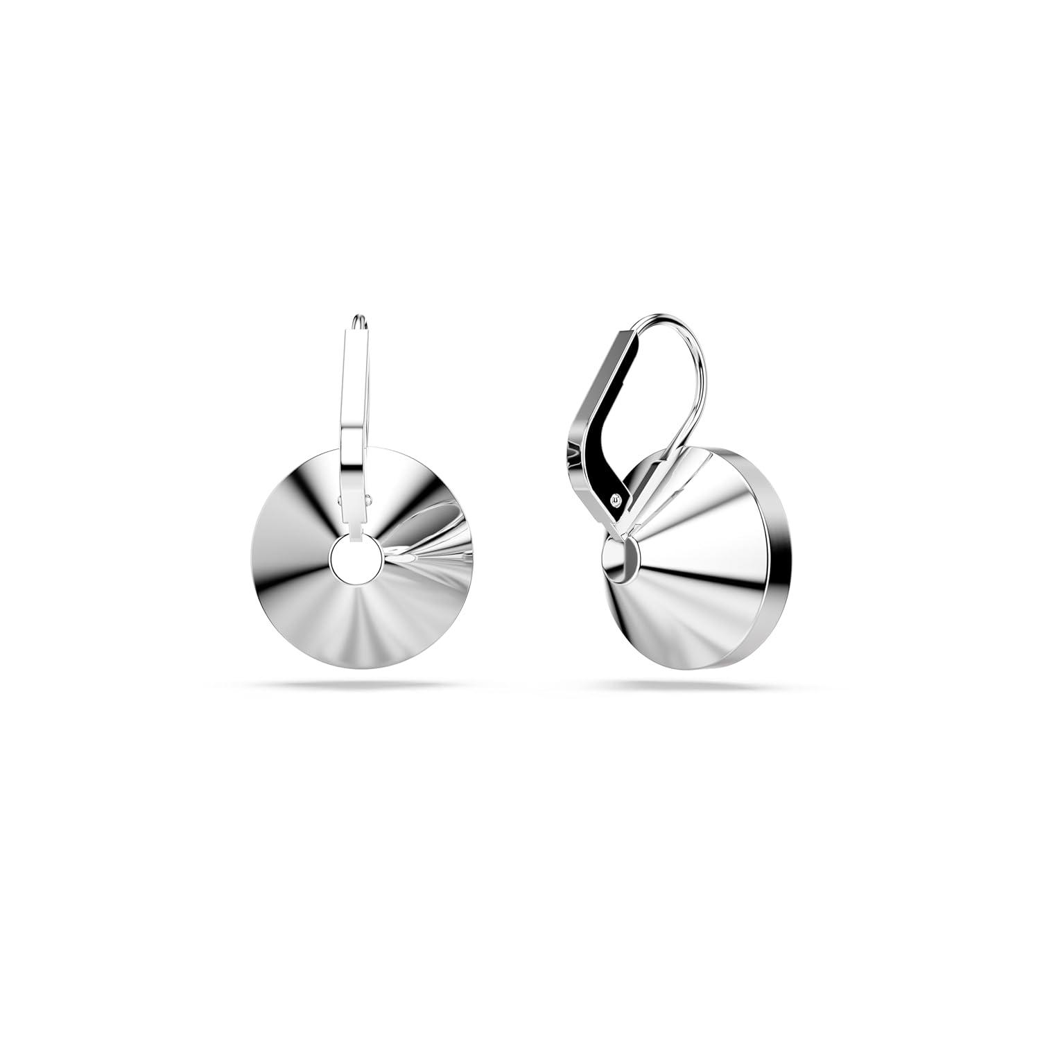 Swarovski Bella Drop Earrings, Round Cut Crystal, Lever Back Closure