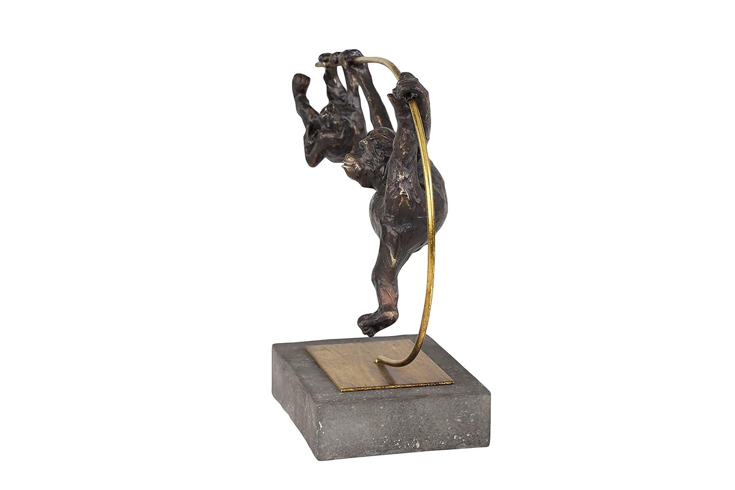 9" x 15" Black Polystone People Sculpture, by DecMode