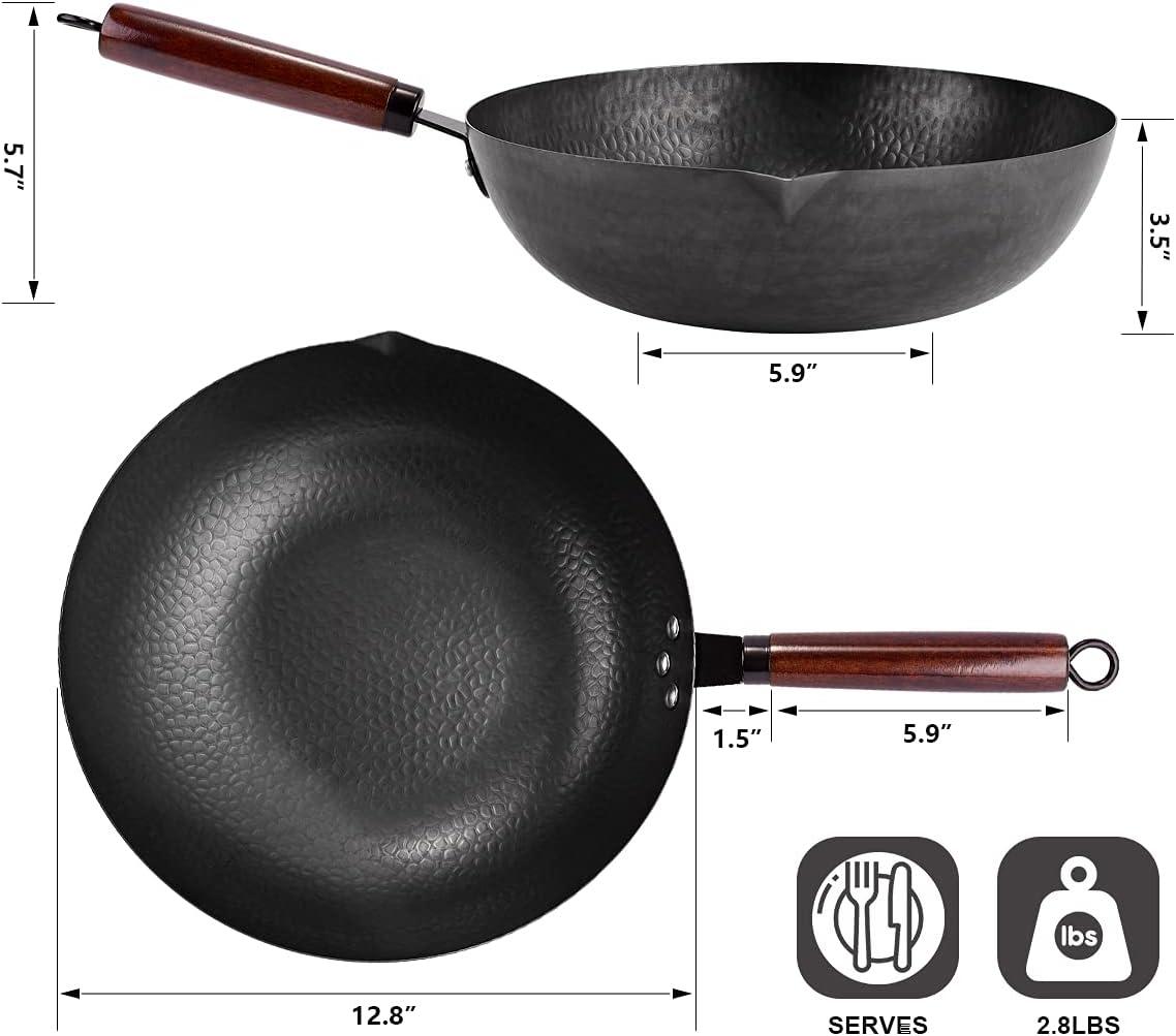 Anadea Anadea Steel Wok Set with Lid