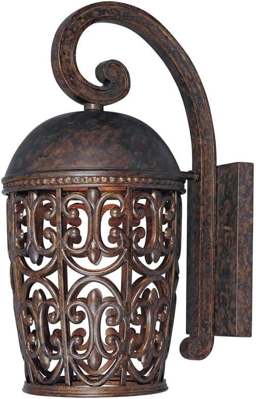 Burnt Umber Dimmable Direct Wired Lantern Sconce