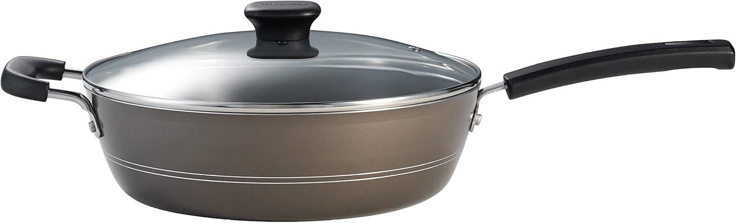 Sicilia 4.5 Qt Nonstick Aluminum Chef Pan with Glass Lid