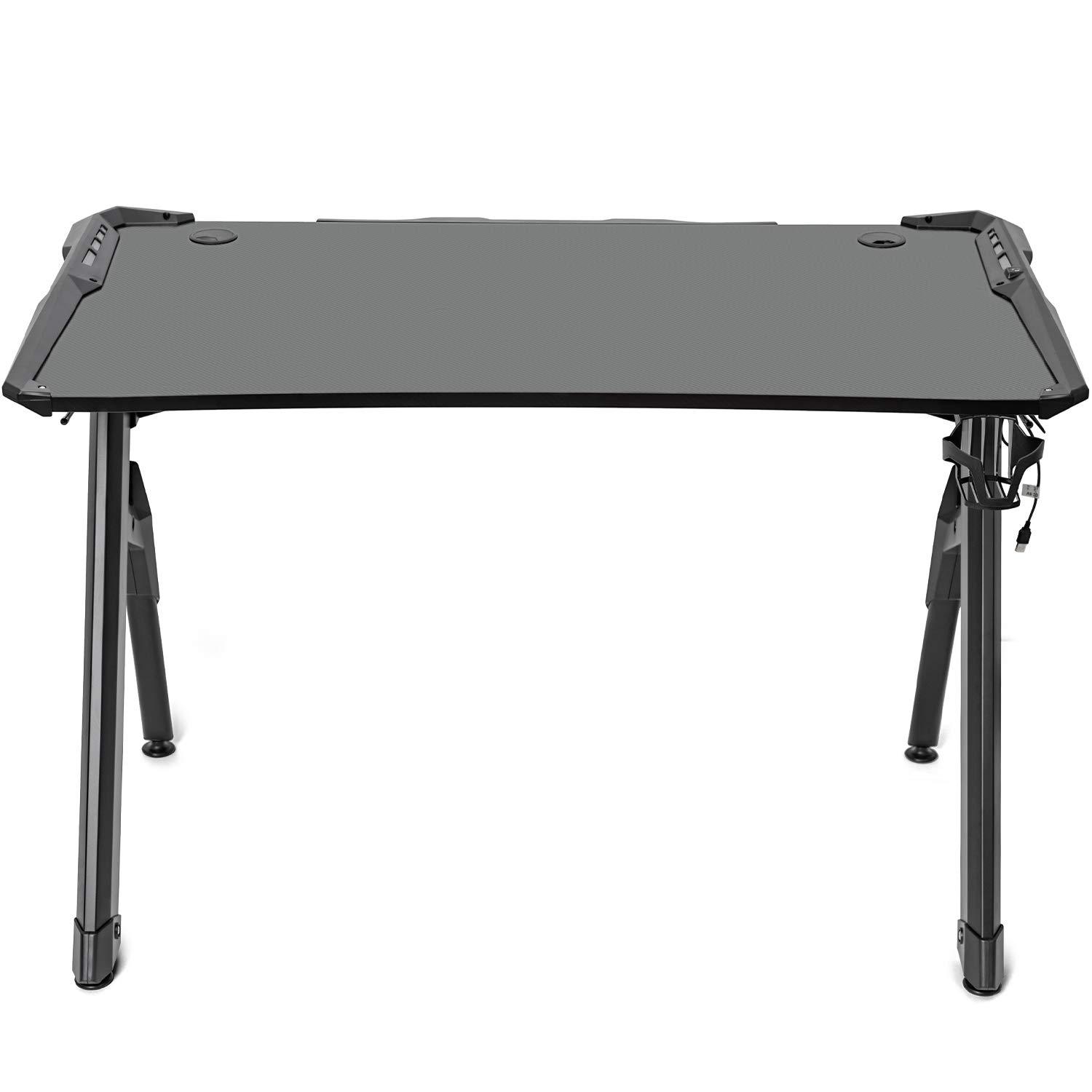 Inbox Zero Déco Gear 47" LED Carbon Fiber Surface Gaming Desk & Reviews | Wayfair