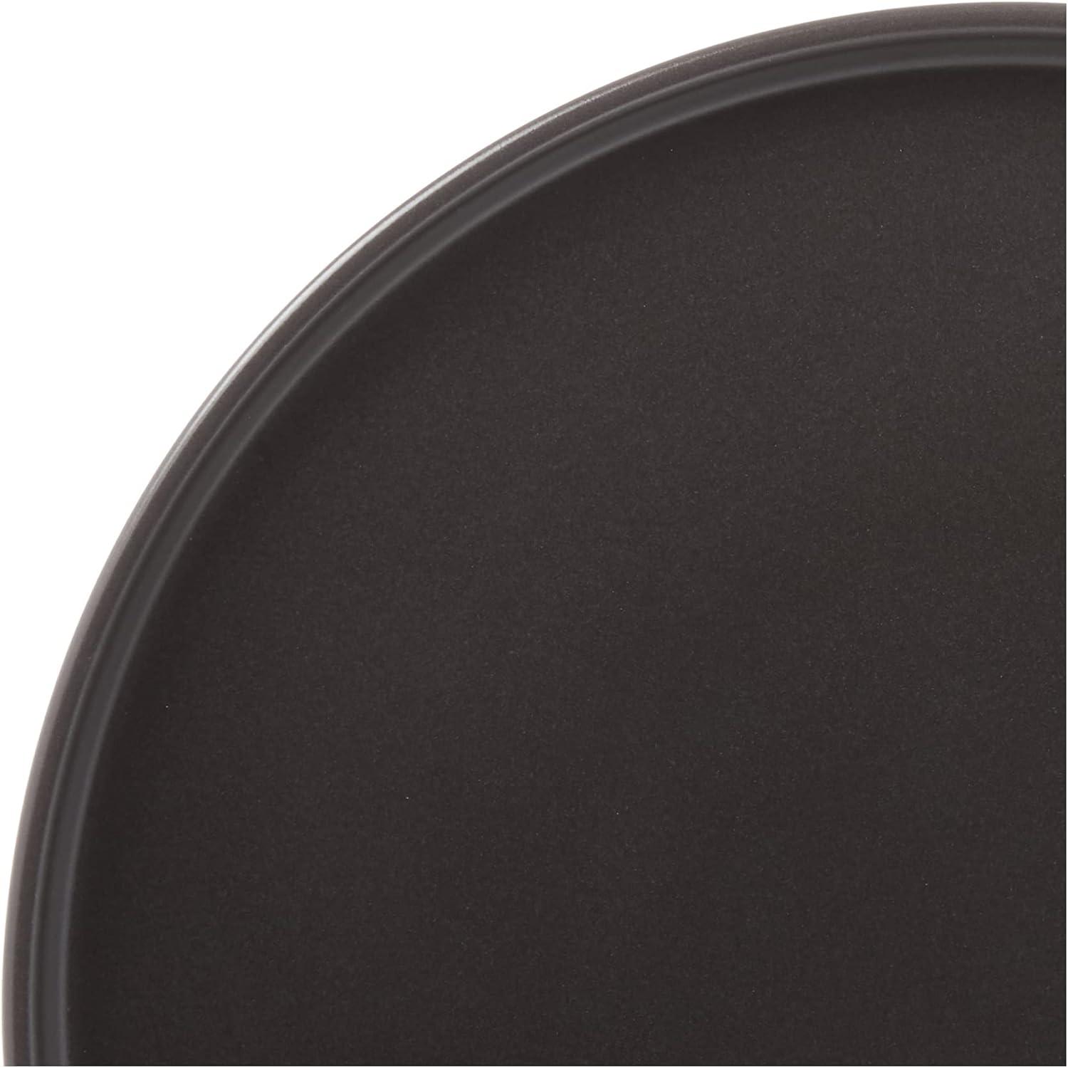 Stone Lain Coupe Stoneware Set of 4, Dinner Plates, Black Matte