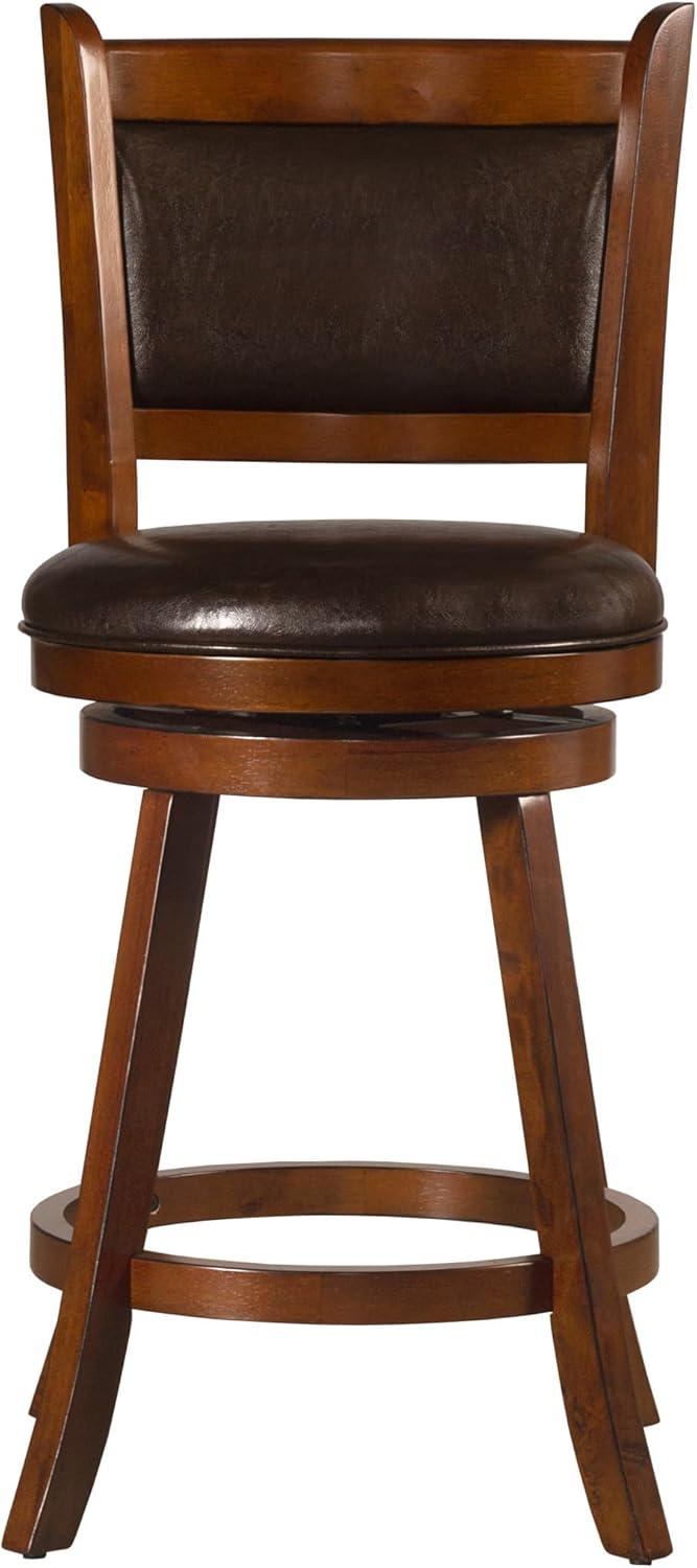 Hillsdale Dennery Swivel Counter Stool, Cherry
