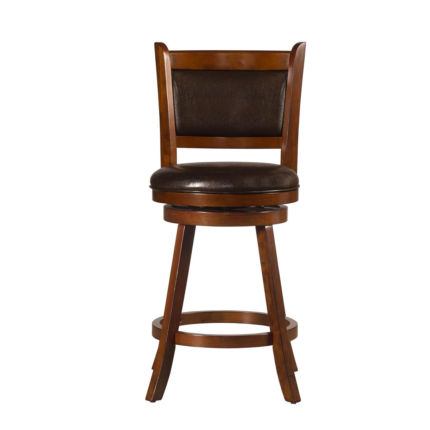 Hillsdale Dennery Swivel Counter Stool, Cherry