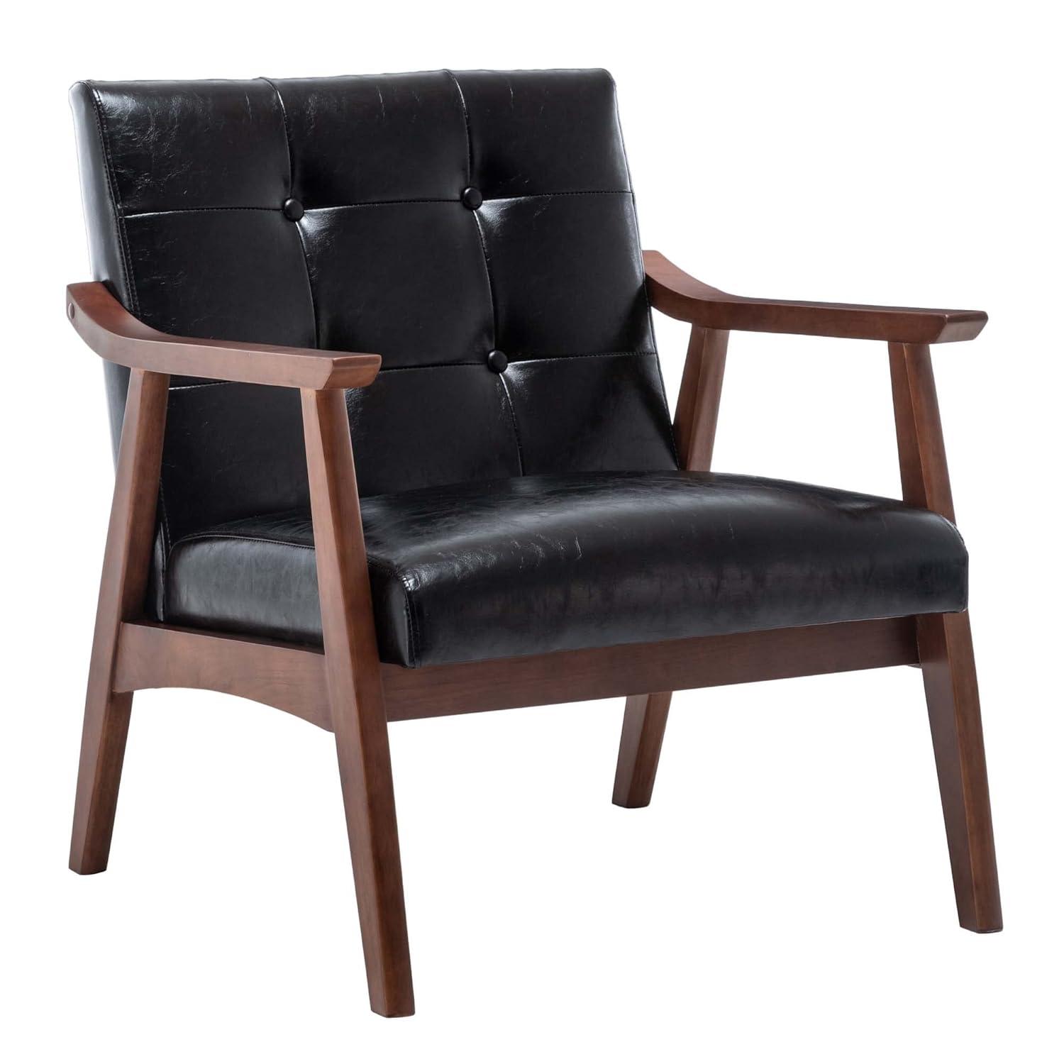 Convenience Concepts Take a Seat Natalie Accent Chair, Light Gray Fabric/Espresso