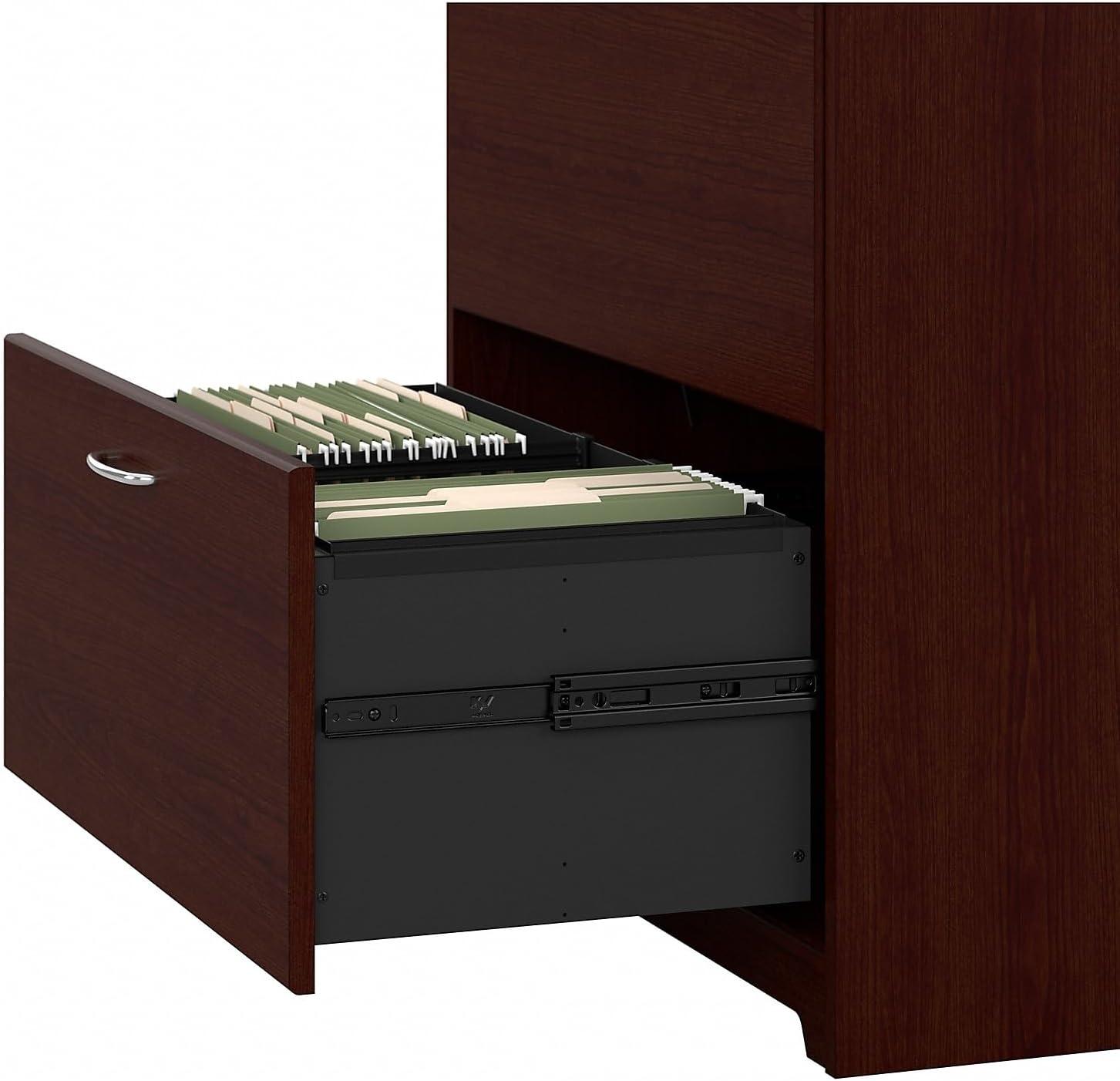 Bush Furniture Cabot Lateral File Cabinet, 2 Drawer, Harvest Cherry