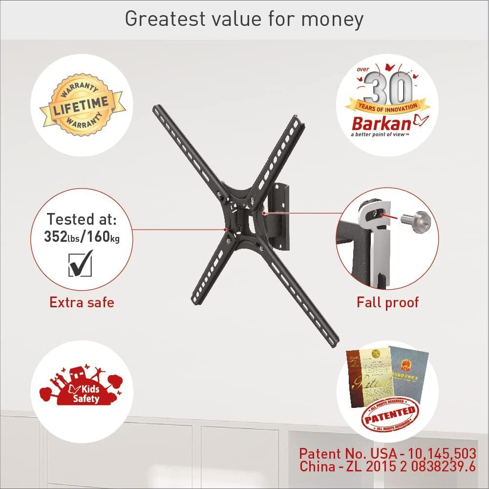 Barkan 13" - 65" Swivel & Tilt TV Wall Mount