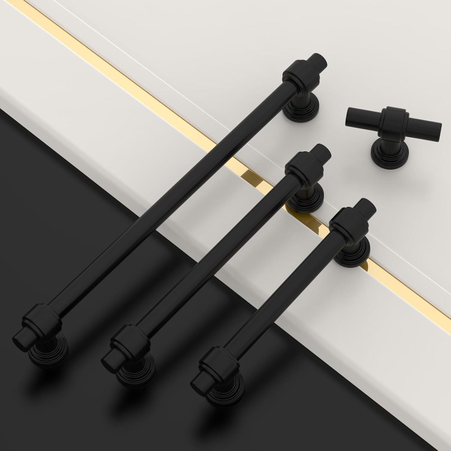 Piper Kitchen Handles, Solid Core Drawer Pulls for Cabinet Doors, 3-3/4" (96mm)