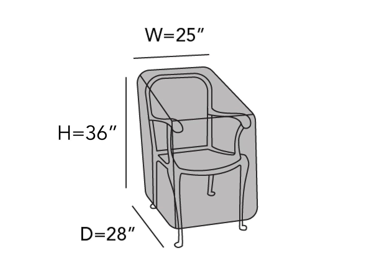 Covermates Outdoor Chair Cover - Light Weight Material, Weather Resistant, Elastic Hem, Seating and Chair Covers, 25W x 28D x 36H, Green