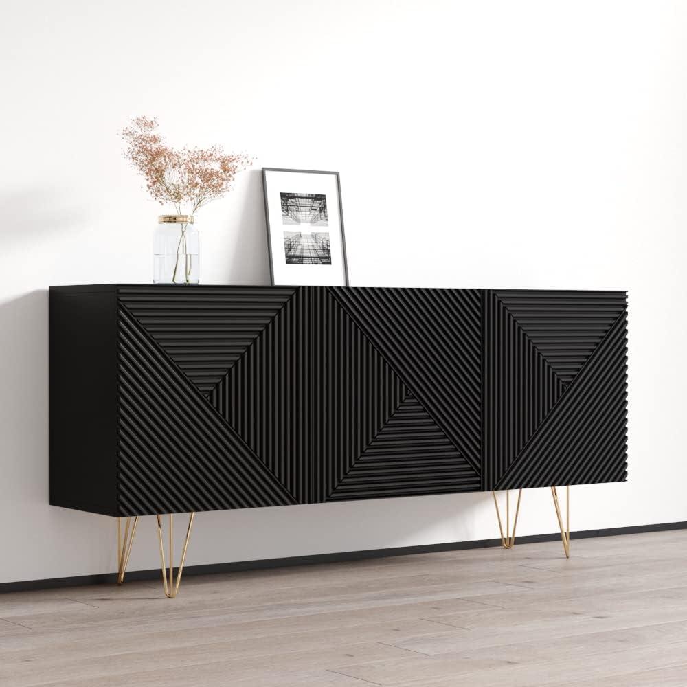 Giza 3D 63" Sideboard - Black