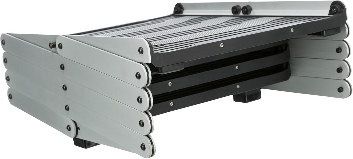 TRIXIE TRIXIE Heavy Duty Foldable 4 Step Pet Stairs, Lightweight Aluminum Portable Steps