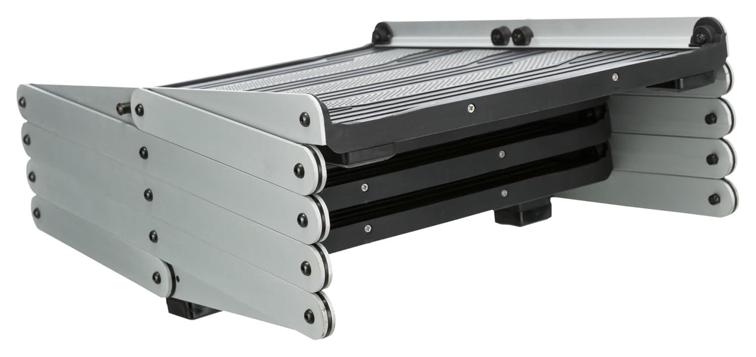 TRIXIE TRIXIE Heavy Duty Foldable 4 Step Pet Stairs, Lightweight Aluminum Portable Steps