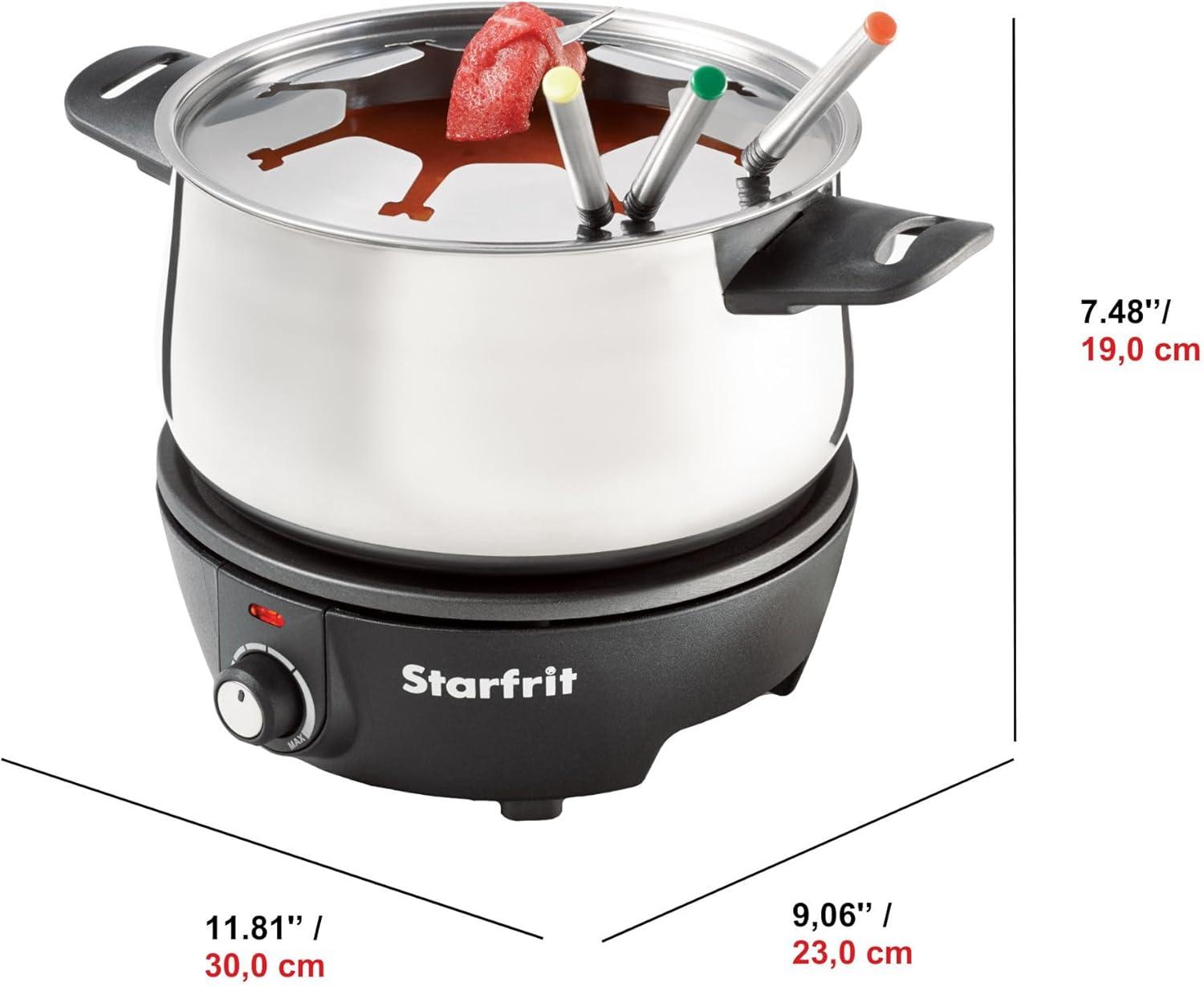 Starfrit 3.17 qt. Electric Stainless Steel Fondue Pot