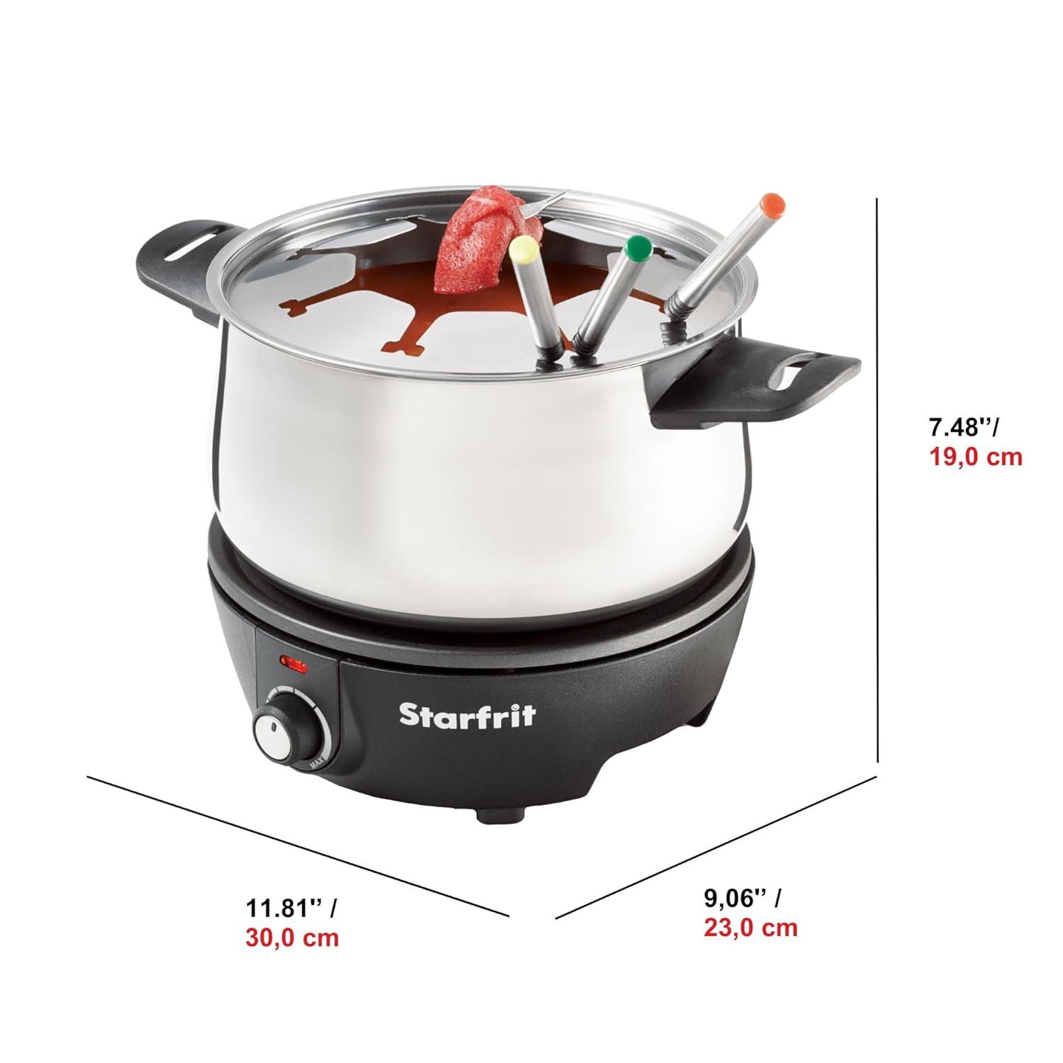 Starfrit 3.17 qt. Electric Stainless Steel Fondue Pot