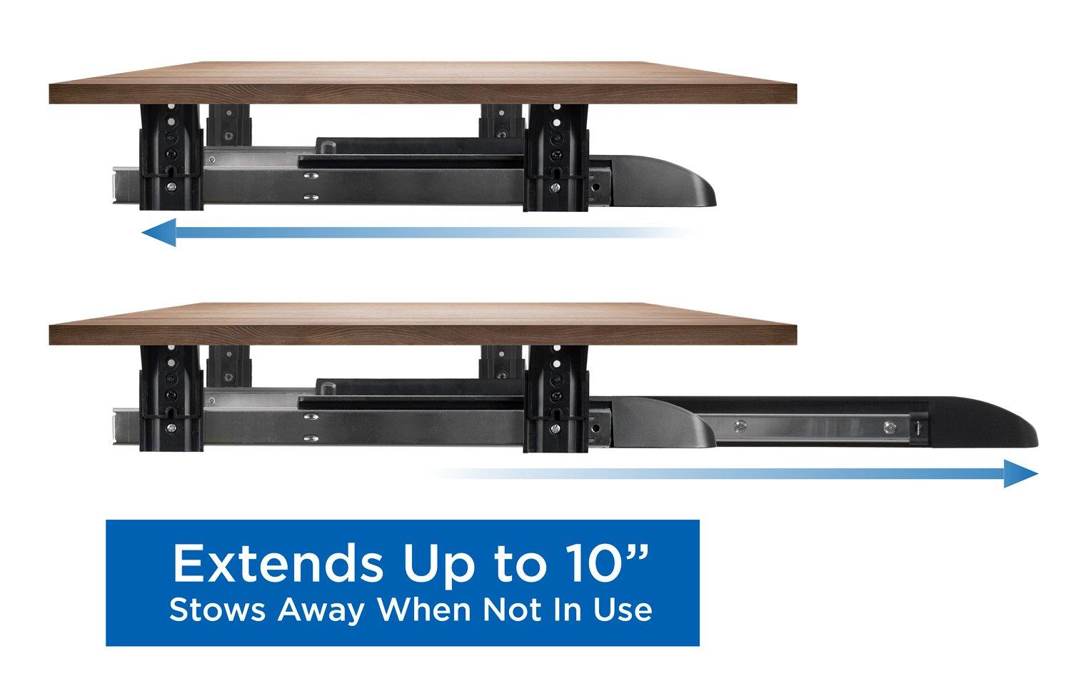 Adjustable Under Desk Keyboard Tray with Mouse Platform