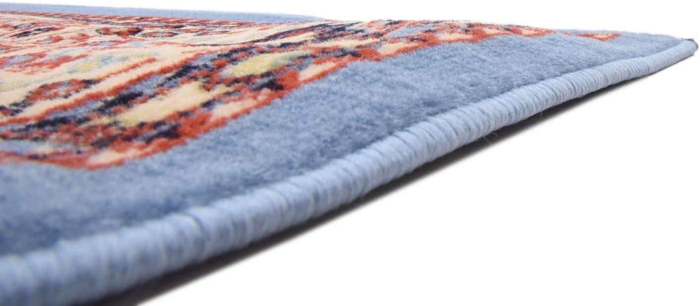 Handmade Terracotta Medallion 7' x 10' Easy Care Rug
