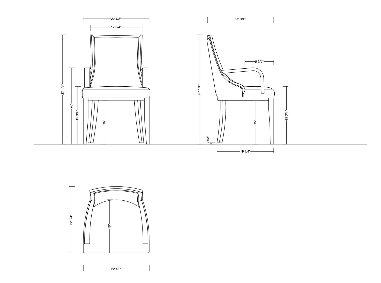 Elianys 18.5'' H Upholstered Beech Armchair
